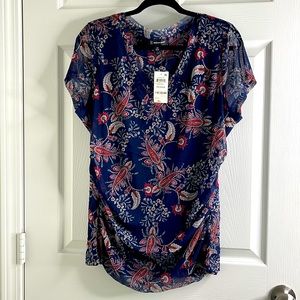 INC double layer V-neck top size XXL